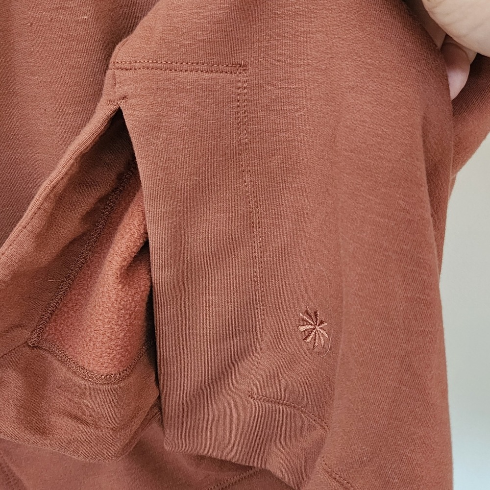 Athleta Womens Large Brown Tencel Lyocell Blend Long Sleeve Sweatshirt Soft Yoga - Picture 5 of 5